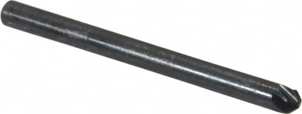 M.A. Ford - 1/8" Head Diam, 1/8" Shank Diam, 6 Flute 90° High Speed Steel Countersink - Apex Tool & Supply