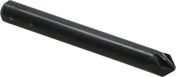M.A. Ford - 3/16" Head Diam, 3/16" Shank Diam, 6 Flute 90° High Speed Steel Countersink - Apex Tool & Supply