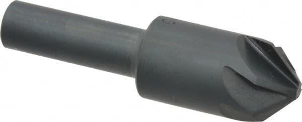 M.A. Ford - 5/8" Head Diam, 3/8" Shank Diam, 6 Flute 90° High Speed Steel Countersink - Apex Tool & Supply