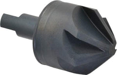 M.A. Ford - 2" Head Diam, 3/4" Shank Diam, 6 Flute 90° High Speed Steel Countersink - Bright Finish, 3-3/4" OAL, 0.62" Nose Diam, Single End, Straight Shank, Right Hand Cut - Apex Tool & Supply