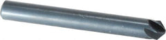 M.A. Ford - 1/4" Head Diam, 1/4" Shank Diam, 6 Flute 100° High Speed Steel Countersink - Bright Finish, 2" OAL, 0.06" Nose Diam, Single End, Straight Shank, Right Hand Cut - Apex Tool & Supply