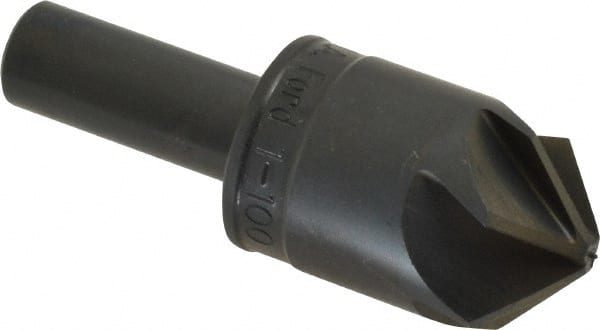 M.A. Ford - 1" Head Diam, 1/2" Shank Diam, 6 Flute 100° High Speed Steel Countersink - Apex Tool & Supply