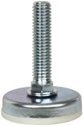 Vlier - 3/8-16 Bolt Thread, Stud Mount Leveling Pad & Mount - 300 Max Lb Capacity, 2" Base Diam - Apex Tool & Supply