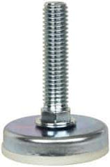 Vlier - 1/2-13 Bolt Thread, Stud Mount Leveling Pad & Mount - 300 Max Lb Capacity, 2" Base Diam - Apex Tool & Supply