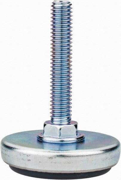 Vlier - 3/8-16 Bolt Thread, Stud Mount Leveling Pad & Mount - 300 Max Lb Capacity, 2" Base Diam - Apex Tool & Supply