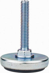Vlier - 3/8-16 Bolt Thread, Stud Mount Leveling Pad & Mount - 300 Max Lb Capacity, 2" Base Diam - Apex Tool & Supply