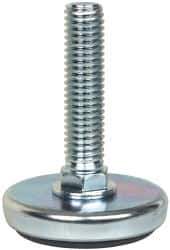 Vlier - 1/2-13 Bolt Thread, Stud Mount Leveling Pad & Mount - 300 Max Lb Capacity, 2" Base Diam - Apex Tool & Supply