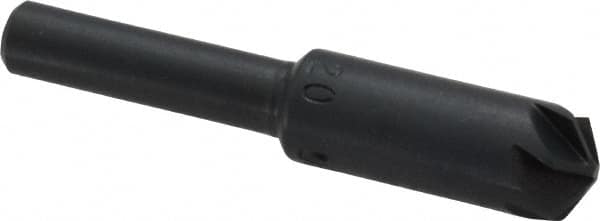 M.A. Ford - 3/8" Head Diam, 1/4" Shank Diam, 6 Flute 120° High Speed Steel Countersink - Apex Tool & Supply