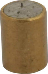 Mag-Mate - 3/16" Diam x 1/4" High, 0.02 Lb Average & 0.05 Lb Max Pull Force, Brass Alnico Shielded Magnet - 800°F Max Operating Temp, 0.018" Wall Thickness - Apex Tool & Supply