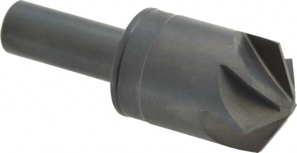 M.A. Ford - 1" Head Diam, 1/2" Shank Diam, 6 Flute 120° High Speed Steel Countersink - Apex Tool & Supply