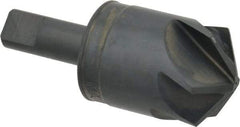 M.A. Ford - 1-1/4" Head Diam, 1/2" Shank Diam, 6 Flute 120° High Speed Steel Countersink - Bright Finish, 3" OAL, 0.37" Nose Diam, Single End, Straight Shank, Right Hand Cut - Apex Tool & Supply