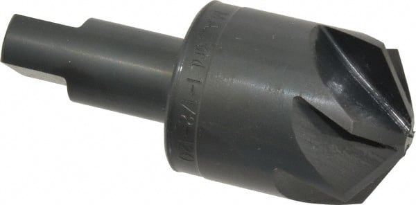 M.A. Ford - 1-1/2" Head Diam, 3/4" Shank Diam, 6 Flute 120° High Speed Steel Countersink - Apex Tool & Supply