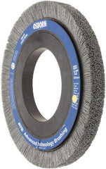 Osborn - 12" OD, 5-1/4" Arbor Hole, Crimped Nylon Wheel Brush - 1" Face Width, 1-1/4" Trim Length, 0.028" Filament Diam, 1,800 RPM - Apex Tool & Supply