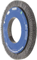 Osborn - 12" OD, 5-1/4" Arbor Hole, Crimped Nylon Wheel Brush - 1" Face Width, 1-1/4" Trim Length, 0.035" Filament Diam, 1,800 RPM - Apex Tool & Supply