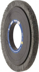 Osborn - 14" OD, 5-1/4" Arbor Hole, Crimped Nylon Wheel Brush - 1" Face Width, 1-1/4" Trim Length, 0.028" Filament Diam, 1,800 RPM - Apex Tool & Supply