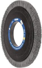 Osborn - 14" OD, 5-1/4" Arbor Hole, Crimped Nylon Wheel Brush - 1" Face Width, 1-1/4" Trim Length, 0.04" Filament Diam, 1,800 RPM - Apex Tool & Supply