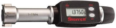 Starrett - 9" to 10", IP65, Carbide Face Electronic Inside Micrometer - 0.00005" Resolution, 0.0003" Accuracy, 4-5/8" Gage Depth - Apex Tool & Supply