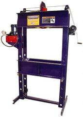 Omega Lift Equipment - 100 Ton Hydraulic Shop Press - 10 Inch Stroke, 1 HP, Single Phase - Apex Tool & Supply