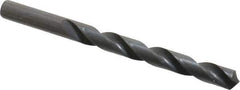 Hertel - 10.2mm 118° High Speed Steel Jobber Drill - Oxide Finish, Right Hand Cut, Spiral Flute, Straight Shank, 133mm OAL, Standard Point - Apex Tool & Supply