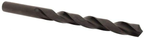 Hertel - 10.8mm 118° High Speed Steel Jobber Drill - Oxide Finish, Right Hand Cut, Spiral Flute, Straight Shank, 140mm OAL, Standard Point - Apex Tool & Supply