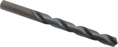 Hertel - 10.9mm 118° High Speed Steel Jobber Drill - Oxide Finish, Right Hand Cut, Spiral Flute, Straight Shank, 140mm OAL, Standard Point - Apex Tool & Supply
