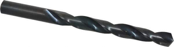 Hertel - 12.8mm 118° High Speed Steel Jobber Drill - Oxide Finish, Right Hand Cut, Spiral Flute, Straight Shank, 152mm OAL, Standard Point - Apex Tool & Supply