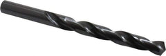 Hertel - 13.5mm 118° High Speed Steel Jobber Drill - Oxide Finish, Right Hand Cut, Spiral Flute, Straight Shank, 168mm OAL, Standard Point - Apex Tool & Supply