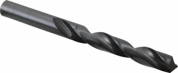 Hertel - 16.5mm 118° High Speed Steel Jobber Drill - Oxide Finish, Right Hand Cut, Spiral Flute, Straight Shank, 181mm OAL, Standard Point - Apex Tool & Supply