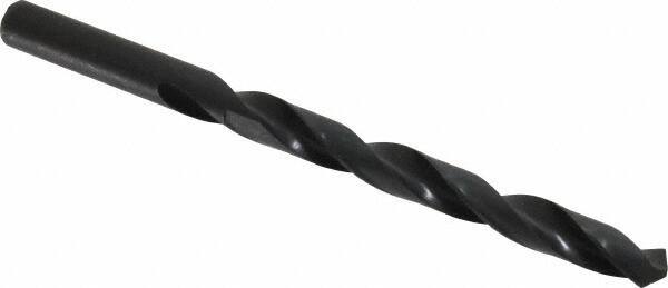 Hertel - 8.2mm 118° High Speed Steel Jobber Drill - Oxide Finish, Right Hand Cut, Spiral Flute, Straight Shank, 117mm OAL, Standard Point - Apex Tool & Supply
