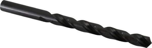 Hertel - 9mm 118° High Speed Steel Jobber Drill - Oxide Finish, Right Hand Cut, Spiral Flute, Straight Shank, 124mm OAL, Standard Point - Apex Tool & Supply