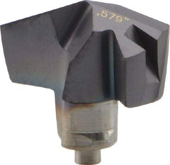 Iscar - Series ICM, 14.71mm Diam Grade IC908 140° Replaceable Drill Tip - Carbide, TiAlN Finish, 14 Seat Size - Apex Tool & Supply