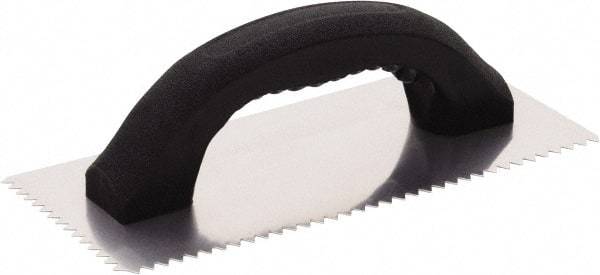Hyde Tools - Carbon Steel V Margin Trowel - 9-1/4" Long x 4-1/4" Wide, Polypropylene Handle - Apex Tool & Supply