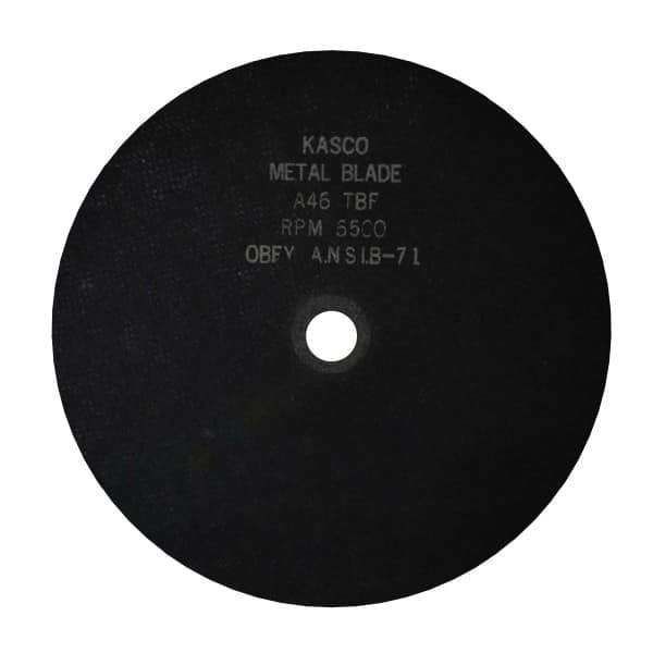Made in USA - 10" 46 Grit Aluminum Oxide Cutoff Wheel - 1/16" Thick, 5/8" Arbor, 6,500 Max RPM, Use with Chop Saws - Apex Tool & Supply