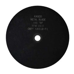 Made in USA - 10" 46 Grit Aluminum Oxide Cutoff Wheel - 1/16" Thick, 5/8" Arbor, 6,500 Max RPM, Use with Chop Saws - Apex Tool & Supply