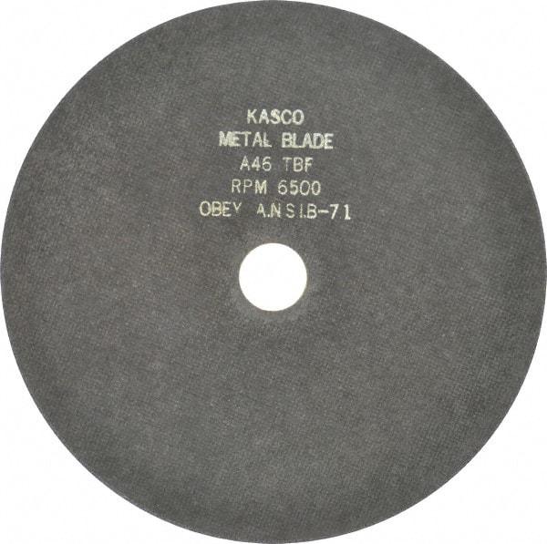 Made in USA - 10" 46 Grit Aluminum Oxide Cutoff Wheel - 1/16" Thick, 1-1/4" Arbor, 6,500 Max RPM, Use with Chop Saws - Apex Tool & Supply