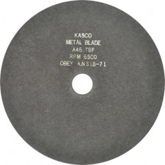 Made in USA - 10" 46 Grit Aluminum Oxide Cutoff Wheel - 1/16" Thick, 1-1/4" Arbor, 6,500 Max RPM, Use with Chop Saws - Apex Tool & Supply