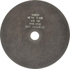 Made in USA - 10" 36 Grit Aluminum Oxide Cutoff Wheel - 3/32" Thick, 1-1/4" Arbor, 6,500 Max RPM, Use with Chop Saws - Apex Tool & Supply