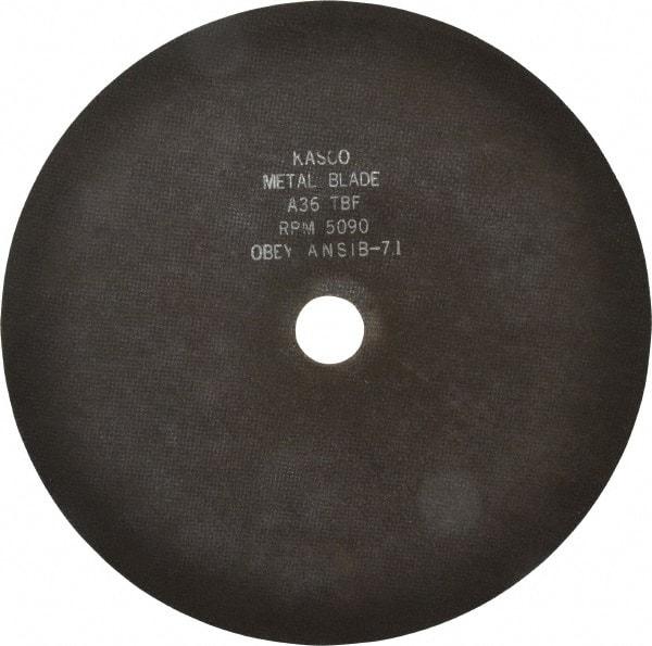 Made in USA - 12" 36 Grit Aluminum Oxide Cutoff Wheel - 1/16" Thick, 1-1/4" Arbor, 5,095 Max RPM, Use with Chop Saws - Apex Tool & Supply