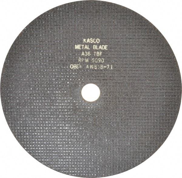 Made in USA - 12" 36 Grit Aluminum Oxide Cutoff Wheel - 3/32" Thick, 1-1/4" Arbor, 5,095 Max RPM, Use with Chop Saws - Apex Tool & Supply