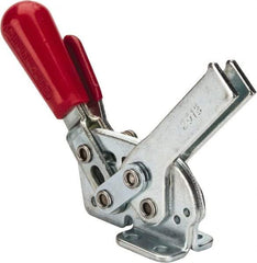 De-Sta-Co - 295 Lb Holding Capacity, Horizontal Handle, Manual Hold Down Toggle Clamp - 58° Handle Movement, 71° Bar Opening, U-Bar, Flanged Base, Electro-Plated Zinc, Carbon Steel - Apex Tool & Supply