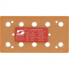 Dynabrade - 177.8 x 93.13mm Rectangular Adhesive/PSA Backing Pad - Screw Attachment, Vacuum Pad with Channel, 3/8" Thick, Medium Density - Apex Tool & Supply