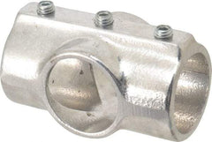 Hollaender - 1-1/4" Pipe, Cross-E, Aluminum Alloy Cross Pipe Rail Fitting - Bright Finish - Apex Tool & Supply