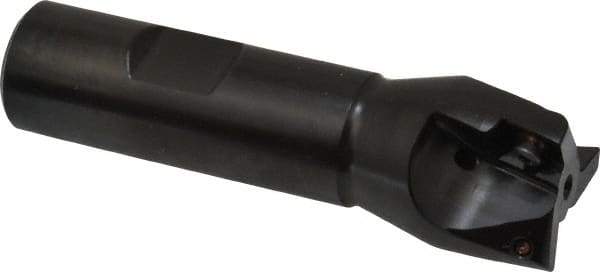 LMT - 1" Cut Diam, 0.413" Max Depth of Cut, 3/4" Shank Diam, 3-1/4" OAL, Indexable Square Shoulder End Mill - AD...1103...R Inserts, Weldon Shank, Series Univex - Apex Tool & Supply