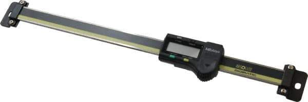 Mitutoyo - 0 to 8 Inch, 0.01mm Resolution Horizontal Electronic Linear Scale - 0.001 Inch Accuracy, Data Output, SR44 Battery - Apex Tool & Supply