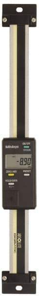 Mitutoyo - 0 to 32 Inch, 0.01mm Resolution Vertical Electronic Linear Scale - 0.0025 Inch Accuracy, Data Output, SR44 Battery - Apex Tool & Supply