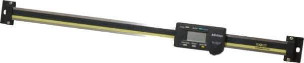 Mitutoyo - 0 to 12 Inch, 0.01mm Resolution Horizontal Electronic Linear Scale - 0.002 Inch Accuracy, Data Output, SR44 Battery - Apex Tool & Supply