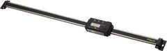 Mitutoyo - 0 to 18 Inch, 0.01mm Resolution Horizontal Electronic Linear Scale - 0.002 Inch Accuracy, Data Output, SR44 Battery - Apex Tool & Supply