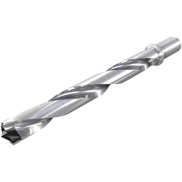 Iscar - 1.535 to 1.575" Diam, 8xD, 12.28" Max Drill Depth, 1-1/4" Shank Diam, 16.41" OAL, Replaceable Tip Drill - HFP-IQ Insert, 39 Seat Size, DFN Toolholder, Series ChamIOdrill - Apex Tool & Supply