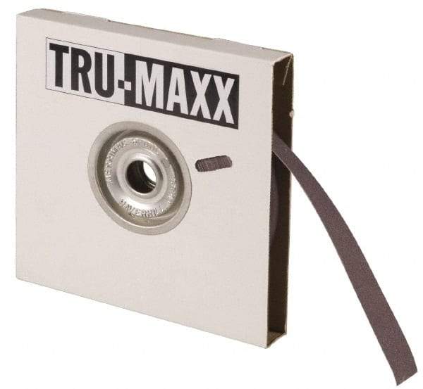 Tru-Maxx - 1" x 50 Yd 400 Grit Aluminum Oxide Cloth Roll - Super Fine Grade, J Weighted Backing - Apex Tool & Supply