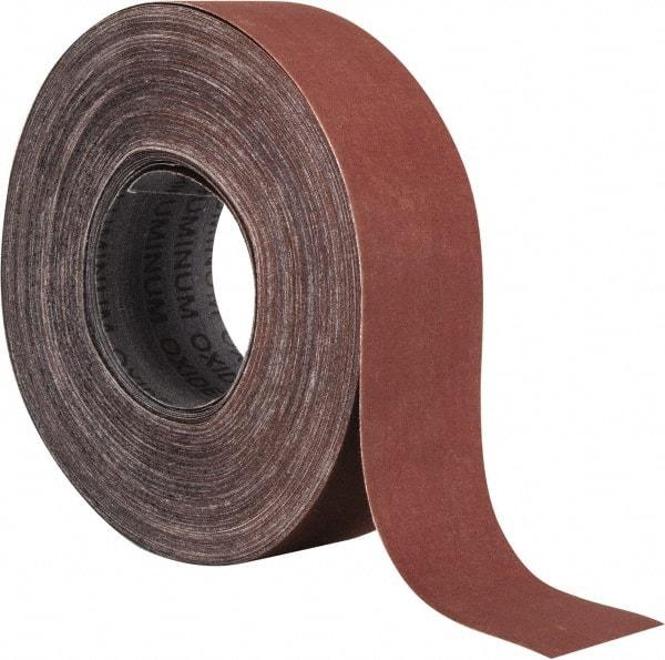Tru-Maxx - 2" x 50 Yd 500 Grit Aluminum Oxide Cloth Roll - Super Fine Grade, J Weighted Backing - Apex Tool & Supply